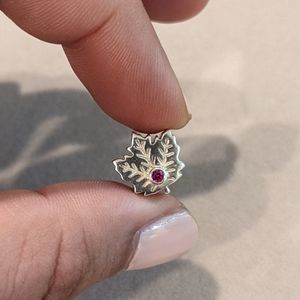 PANDORA Silver Canada Maple Leaf Charm